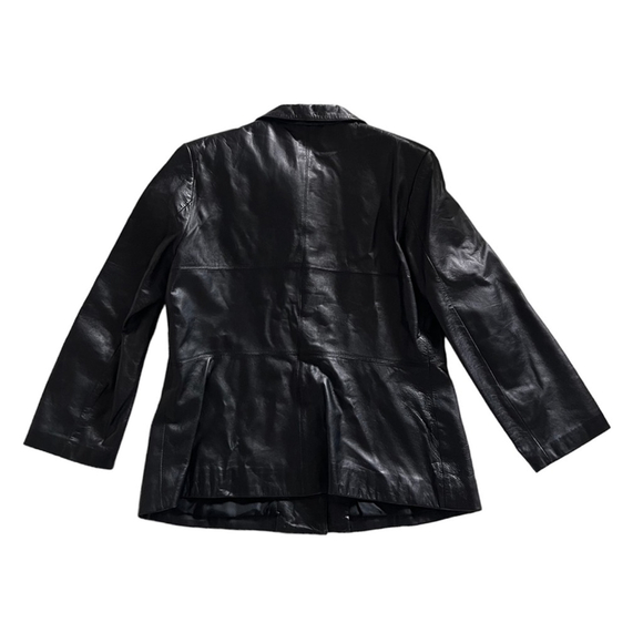 Vintage Danier Leather Black Blazer Jacket Size Medium - Picture 5 of 12
